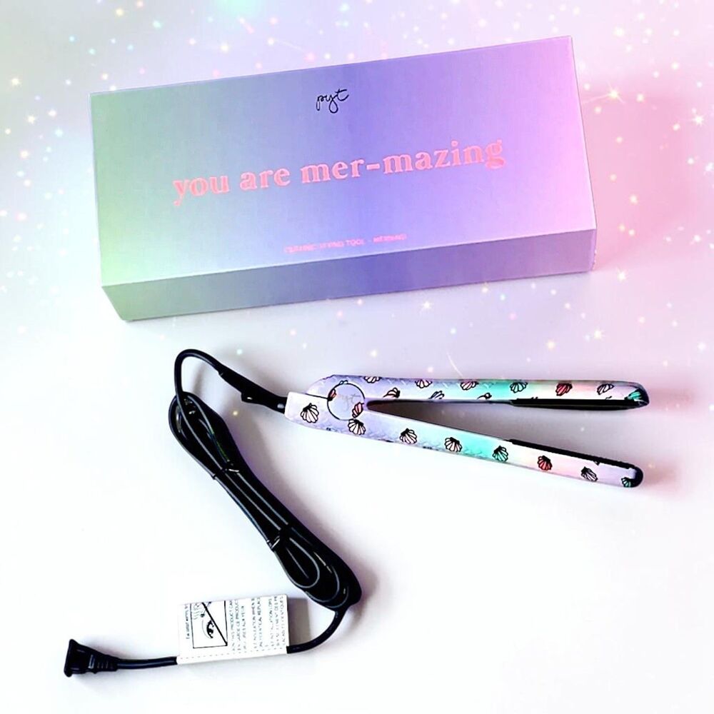 PYT HAIR Professional Ceramic Flat Iron Styling Tool Mermaid New In Box RV $300